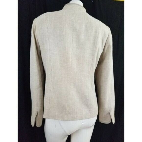 Pendleton Size 10P Tan Beige Blazer Wool Silk - Picture 4 of 6